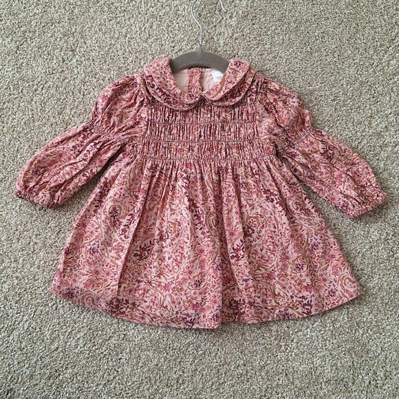NEXT Cotton Floral Pink Dress, 3-6 Months - Picture 1 of 4
